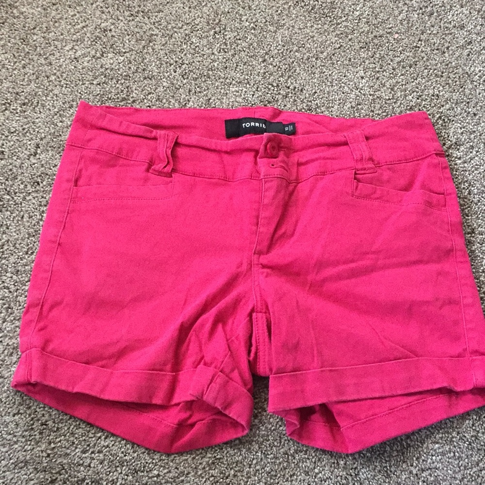 Torrid plus size 10 hot pink stretchy shorts
